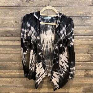 Maurices | Black & White Tie Dye | Cardigan Blouse